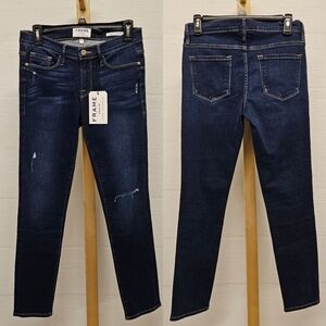 FRAME Denim Le Skinny De Jeanne Crop Jeans in Latigo Canyon Blue Sz 29 NWT